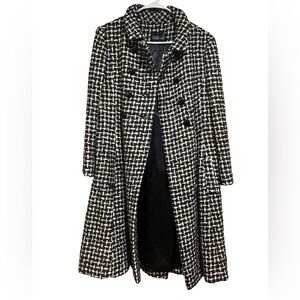 Vintage Trench Coat in Black and White